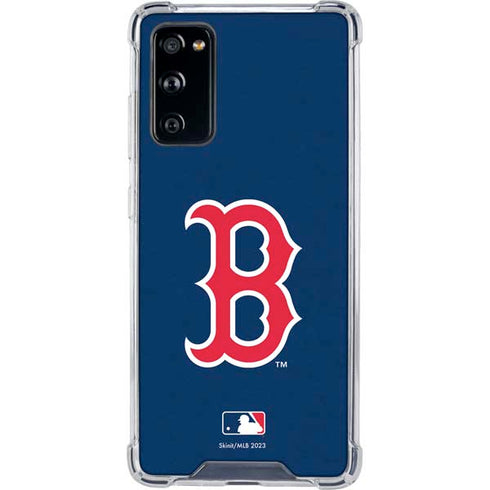 MLB Boston Red Sox - Solid Distressed Galaxy S20 FE Clear Case